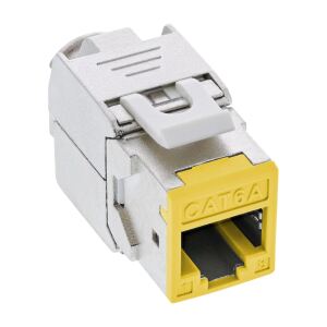 InLine Keystone RJ45 Buchse, geschirmt, Cat.6A, gelb 8er Pack