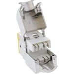 InLine Keystone RJ45 Buchse, geschirmt, Cat.6A, gelb 8er Pack