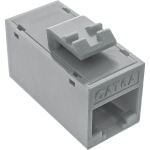 InLine Keystone RJ45 Buchse/Buchse, ungeschirmt, Cat.6A, 8er Pack, grau