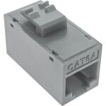InLine Keystone RJ45 Buchse/Buchse, ungeschirmt, Cat.6A, 8er Pack, grau