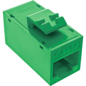 InLine Keystone RJ45 Buchse/Buchse, ungeschirmt, Cat.6A, 8er Pack, grün