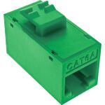 InLine Keystone RJ45 Buchse/Buchse, ungeschirmt, Cat.6A, 8er Pack, grün