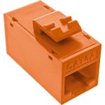 InLine Keystone RJ45 Buchse/Buchse, ungeschirmt, Cat.6A, 8er Pack, orange
