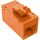 InLine Keystone RJ45 Buchse/Buchse, ungeschirmt, Cat.6A, 8er Pack, orange