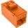 InLine Keystone RJ45 Buchse/Buchse, ungeschirmt, Cat.6A, 8er Pack, orange