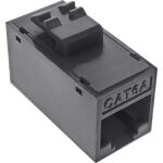 InLine Keystone RJ45 Buchse/Buchse, ungeschirmt, Cat.6A, 8er Pack, schwarz