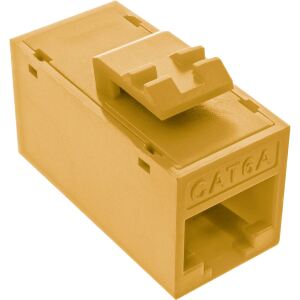InLine Keystone RJ45 Buchse/Buchse, ungeschirmt, Cat.6A, 8er Pack, gelb
