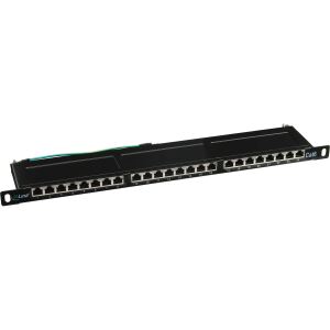 InLine Patchfeld Cat.6, 24-fach, 48,26cm (19"), 0.5HE, schwarz RAL9005