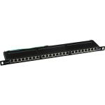InLine Patchfeld Cat.6, 24-fach, 48,26cm (19"), 0.5HE, schwarz RAL9005