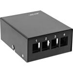 InLine Patchfeld-Dose Aufputz für 4x Keystone RJ45,...