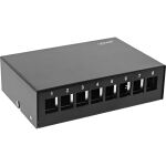 InLine Patchfeld-Dose Aufputz für 8x Keystone RJ45,...