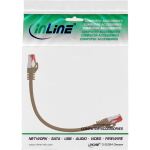 InLine Patchkabel, S/FTP (PiMf), Cat.6, 250MHz, PVC, Kupfer, braun, 0,3m