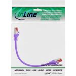 InLine Patchkabel, S/FTP (PiMf), Cat.6, 250MHz, PVC, Kupfer, violett, 0,3m