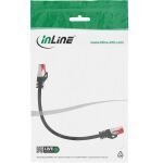 InLine Patchkabel, S/FTP (PiMf), Cat.6, 250MHz, PVC, Kupfer, schwarz, 0,3m