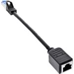 InLine Patchkabel Verlängerung, RJ45 Protektor, S/FTP (PiMf), Cat.6A, 0,2m
