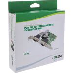 InLine Schnittstellenkarte, 2x Seriell RS-232, PCIe, AX99100, Low-Profile