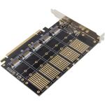 InLine Schnittstellenkarte, PCIe x16 zu 5x M.2 Key B SATA, inkl. Low-Profile