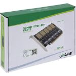 InLine Schnittstellenkarte, PCIe x16 zu 5x M.2 Key B SATA, inkl. Low-Profile