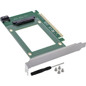 InLine Schnittstellenkarte, PCIe x16 zu U.2 NVMe, SFF-8639, intern