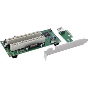 InLine Schnittstellenkarte, PCIe x1 zu 2x PCI 32-Bit, inkl. 60 cm Kabel