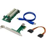 InLine Schnittstellenkarte, PCIe x1 zu 2x PCI 32-Bit, inkl. 60 cm Kabel