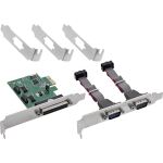 InLine PCIe Schnittstellenkarte, 2x RS-232 + 1x Parallelport