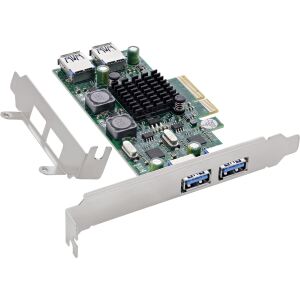 InLine USB 3.2 Gen.1 PCIe Schnittstellenkarte, 4-Port, intern/extern