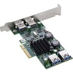 InLine USB 3.2 Gen.1 PCIe Schnittstellenkarte, 4-Port, intern/extern