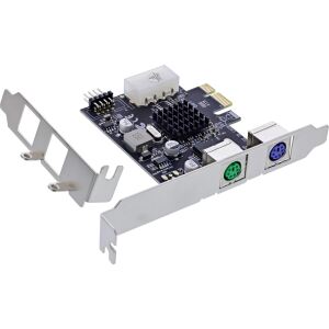 InLine Schnittstellenkarte, 2x PS/2, PCIe, USB-Pfostenstecker, MCS9990