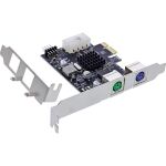 InLine Schnittstellenkarte, 2x PS/2, PCIe, USB-Pfostenstecker, MCS9990