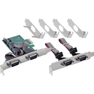 InLine PCIe x1 Schnittstellenkarte, 4x RS-232, Low Profile