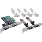 InLine PCIe x1 Schnittstellenkarte, 4x RS-232, Low Profile