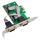 InLine PCIe x1 Schnittstellenkarte, 4x RS-232, Low Profile