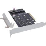 InLine PCIe Karte zu 2x intern NVMe M.2 Key M – Bifurcation, PCIe x8