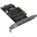 InLine PCIe Karte zu 2x intern NVMe M.2 Key M – Bifurcation, PCIe x8