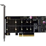 InLine PCIe Karte zu 2x intern NVMe M.2 Key M – Bifurcation, PCIe x8