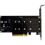 InLine PCIe Karte zu 2x intern NVMe M.2 Key M – Bifurcation, PCIe x8