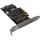 InLine PCIe Karte zu 2x intern NVMe M.2 Key M – Bifurcation, PCIe x8