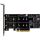 InLine PCIe Karte zu 2x intern NVMe M.2 Key M – Bifurcation, PCIe x8
