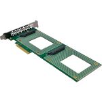InLine PCIe Karte zu 2x intern U.2 NVMe SFF-8639 – Bifurcation, PCIe x8, schmal