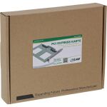 InLine PCIe Karte zu 2x intern U.2 NVMe SFF-8639 – Bifurcation, PCIe x8, breit