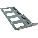 InLine PCIe Karte zu 4x intern U.2 NVMe SFF-8639 – Bifurcation, PCIe x16