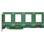 InLine PCIe Karte zu 4x intern U.2 NVMe SFF-8639 – Bifurcation, PCIe x16