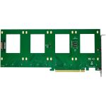 InLine PCIe Karte zu 4x intern U.2 NVMe SFF-8639 – Bifurcation, PCIe x16