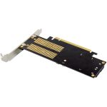 InLine PCIe Karte x16 zu 2x M.2, 1x mSATA
