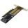 InLine PCIe Karte x16 zu 2x M.2, 1x mSATA