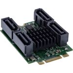 InLine Schnittstellenkarte M.2 Key B+M zu 4x SATA Stecker, RAID, HyperDuo