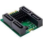 InLine Schnittstellenkarte M.2 Key B+M zu 4x SATA Stecker, RAID, HyperDuo