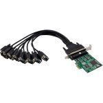 InLine Schnittstellenkarte, PCIe x1 zu 8x RS-232, D-Sub 9 Stecker