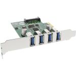InLine Schnittstellenkarte, 4x USB-A, USB 3.2 Gen.1, PCIe, inkl. LP Slotblech